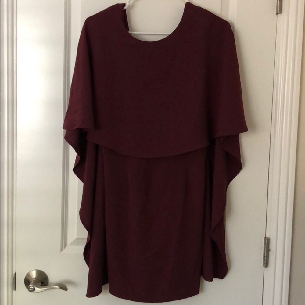 Lulus open back cape sleeve mini dress - Picture 1 of 2